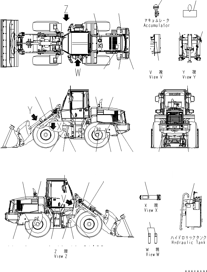 Схема запчастей Komatsu WA320PT-5L - МАРКИРОВКА МАРКИРОВКА