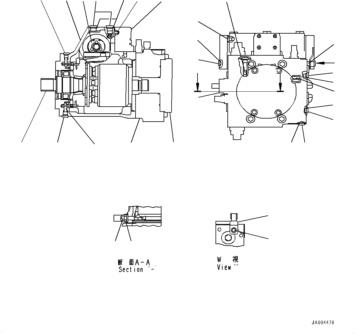 Схема запчастей Komatsu WA320-6 - HYDROSTATIC ТРАНСМИССИЯ (HST) НАСОС И МОТОР, КМ/Ч, ВНУТР. ЧАСТИ, НАСОС (/) HYDROSTATIC ТРАНСМИССИЯ (HST) НАСОС И МОТОР, КМ/Ч