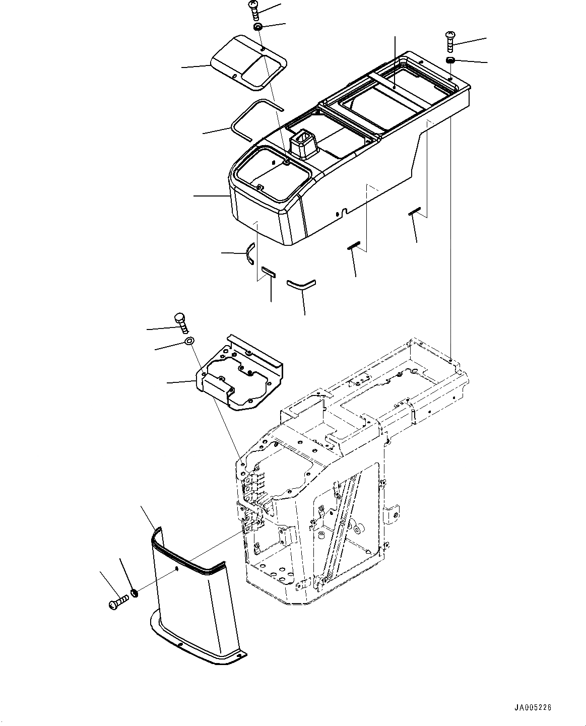 Схема запчастей Komatsu WA320-6 - КОНСОЛЬ, КОНСОЛЬ COVER, RHS КОНСОЛЬ