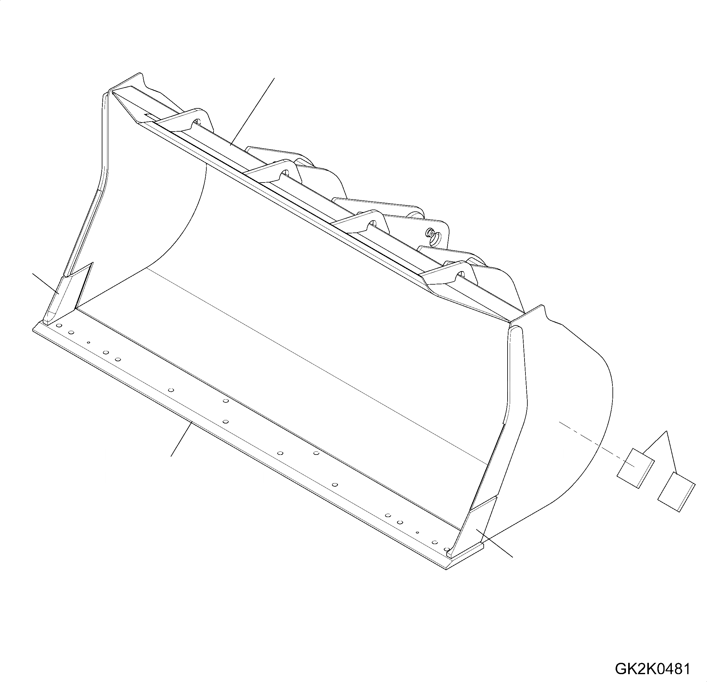 Схема запчастей Komatsu WA320-6 - КОВШ, БЕЗ TEETH, .7CBM, ТИП-C КОВШ, БЕЗ TEETH, .7CBM, ТИП-C