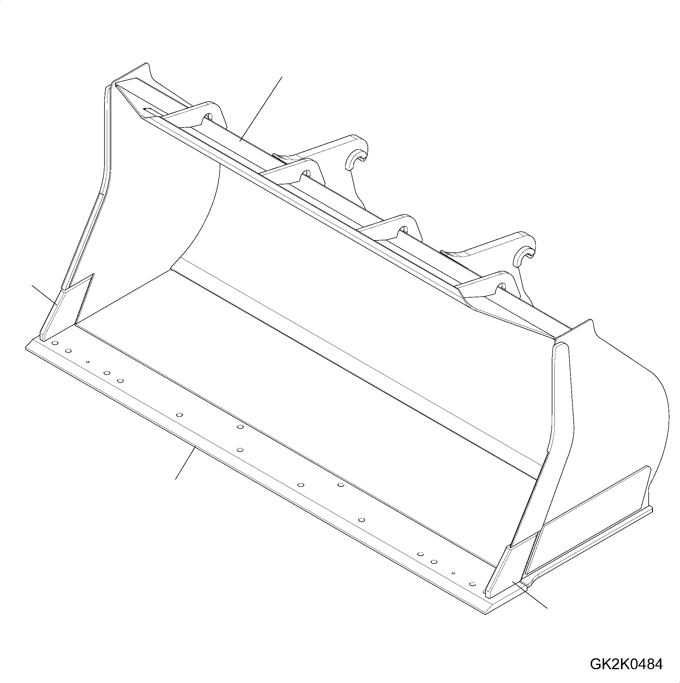 Схема запчастей Komatsu WA320-6 - КОВШ ДЛЯ БЫСТРОСЪЕМН. МЕХ-М, БЕЗ TEETH, .7CBM, ТИП-A КОВШ ДЛЯ БЫСТРОСЪЕМН. МЕХ-М, БЕЗ TEETH, .7CBM, ТИП-A