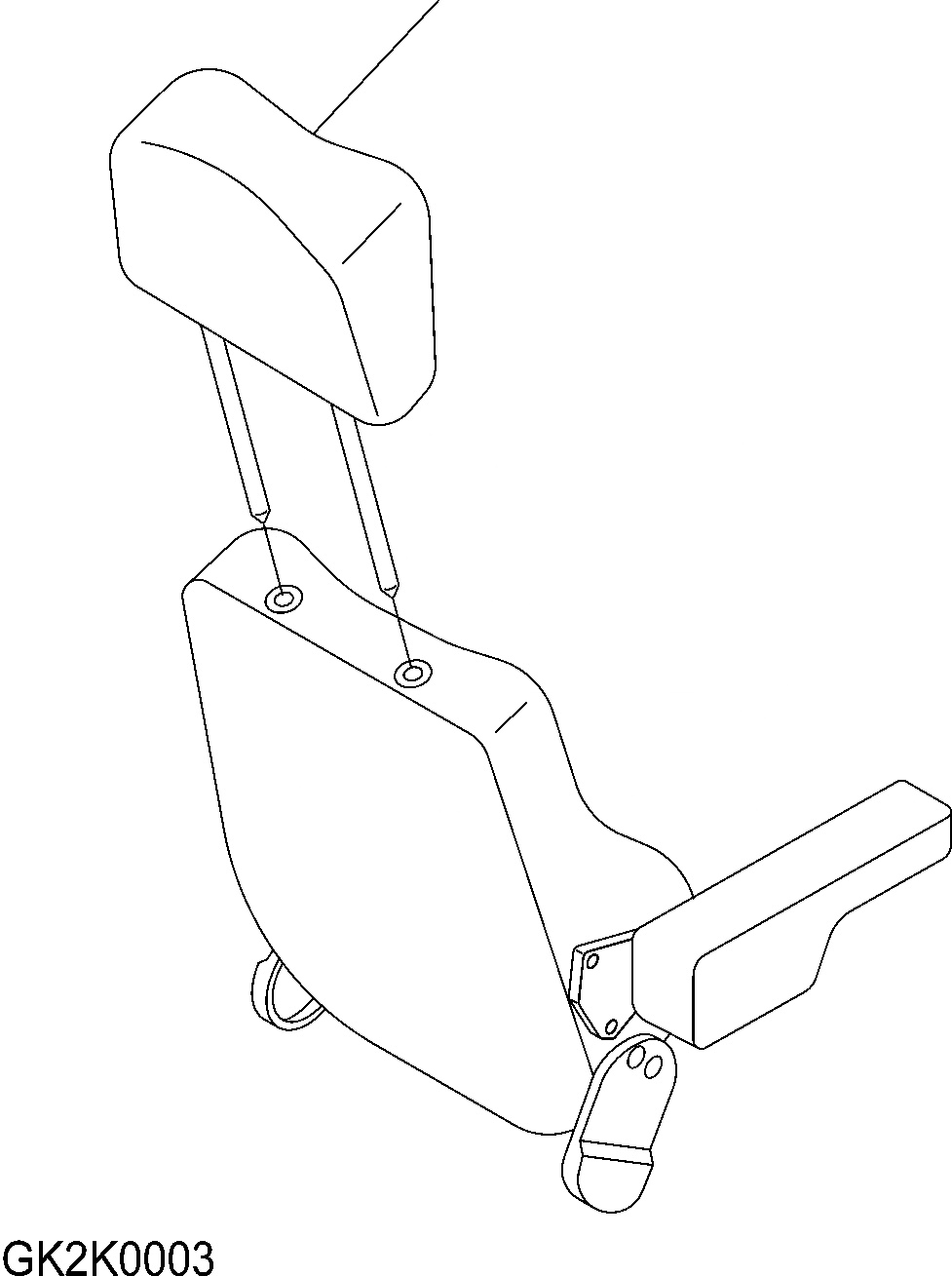 Схема запчастей Komatsu WA320-6 - ПОДГОЛОВНИК ПОДГОЛОВНИК