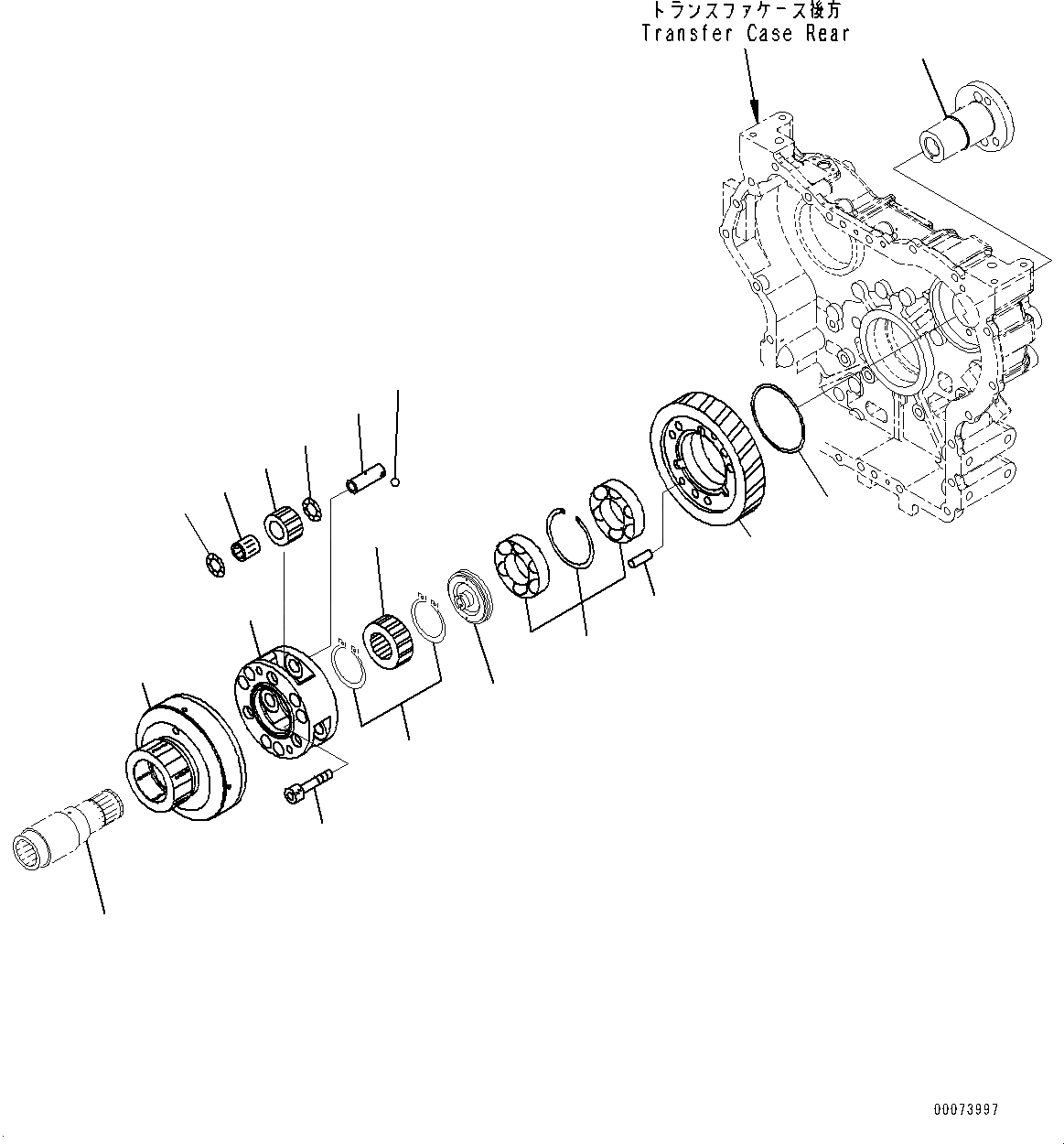 Схема запчастей Komatsu WA320-6 Highlift - ПЕРЕДАЧА, ВАЛ ПОДШИПНИК И ПРИВОД ПЕРЕДАЧА