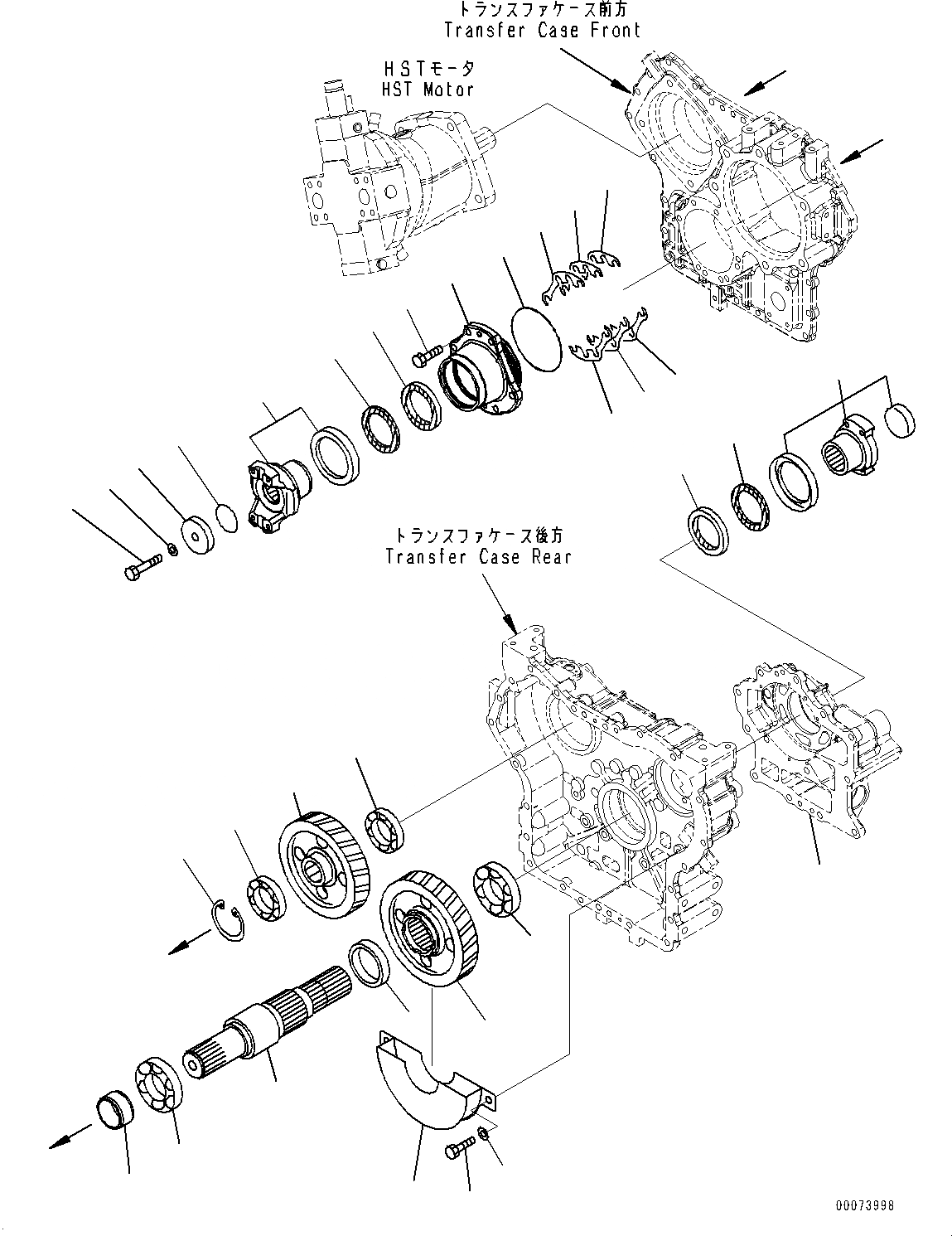 Схема запчастей Komatsu WA320-6 Highlift - ПЕРЕДАЧА, ВЫХОДНОЙ ВАЛ ПЕРЕДАЧА