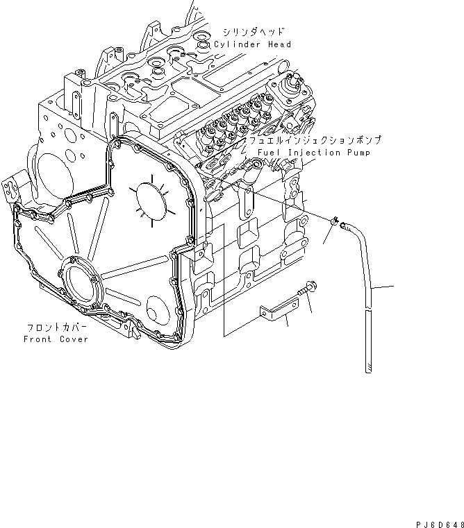 Схема запчастей Komatsu WA380-5L - ТОПЛИВН. ДРЕНАЖНЫЕ ПАТРУБКИ КОМПОНЕНТЫ ДВИГАТЕЛЯ