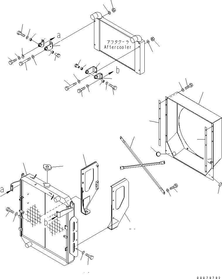 Схема запчастей Komatsu WA380-5L - РАДИАТОР СИСТЕМА ОХЛАЖДЕНИЯ