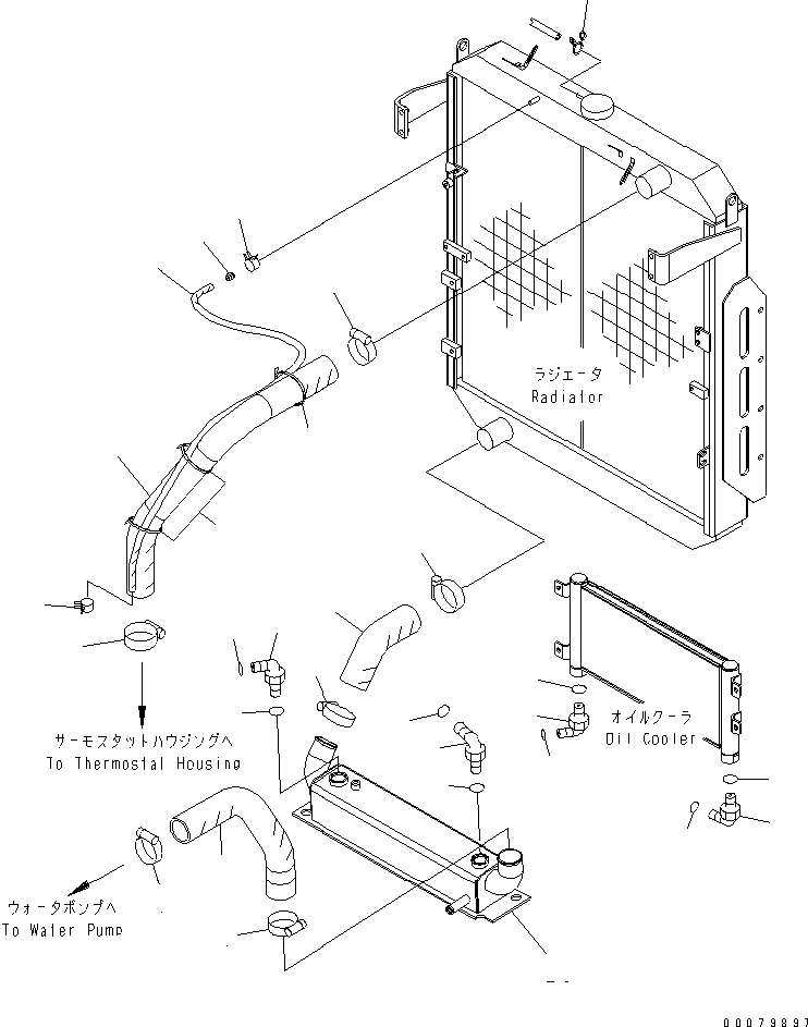 Схема запчастей Komatsu WA380-5L - РАДИАТОР (СИСТЕМА ТРУБ РАДИАТОРА) СИСТЕМА ОХЛАЖДЕНИЯ