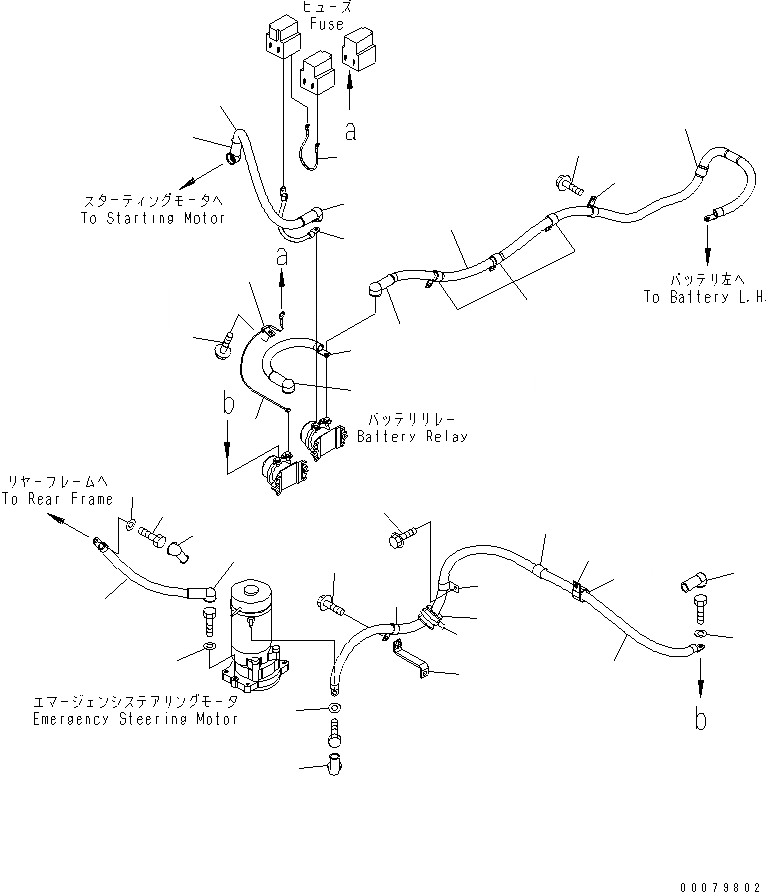 Схема запчастей Komatsu WA380-5L - ЗАДН. Э/ПРОВОДКА (WIRE И КАБЕЛЬ) ЭЛЕКТРИКА