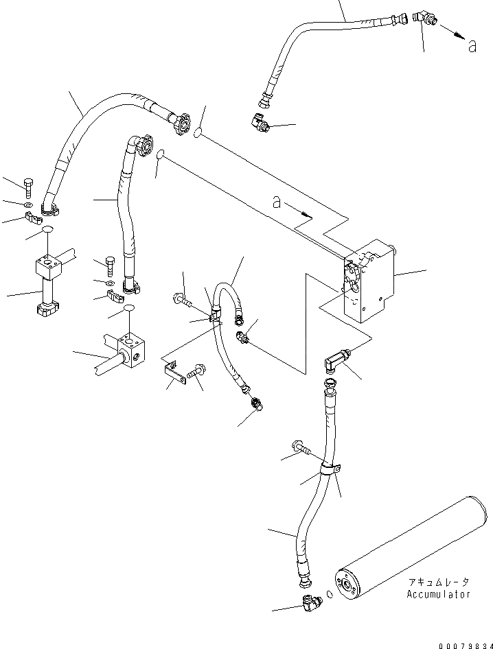 Схема запчастей Komatsu WA380-5L - ГИДРОЛИНИЯ (ЛИНИЯ ECSS) ГИДРАВЛИКА