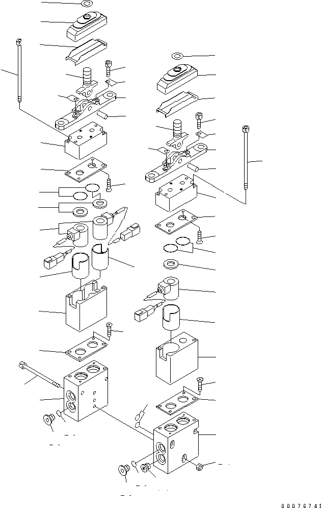 Схема запчастей Komatsu WA380-5L - P.P.C. КЛАПАН (СОЛЕНОИД ASSEMBLY) ГИДРАВЛИКА