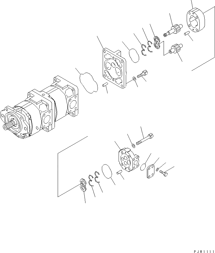 Схема запчастей Komatsu WA380-5L - РАБОЧЕЕ ОБОРУДОВАНИЕ НАСОС (P.P.C. SECTION) ГИДРАВЛИКА