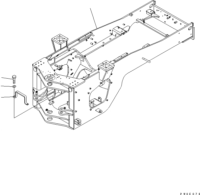 Схема запчастей Komatsu WA380-5L - ЗАДН. РАМА ОСНОВНАЯ РАМА И ЕЕ ЧАСТИ