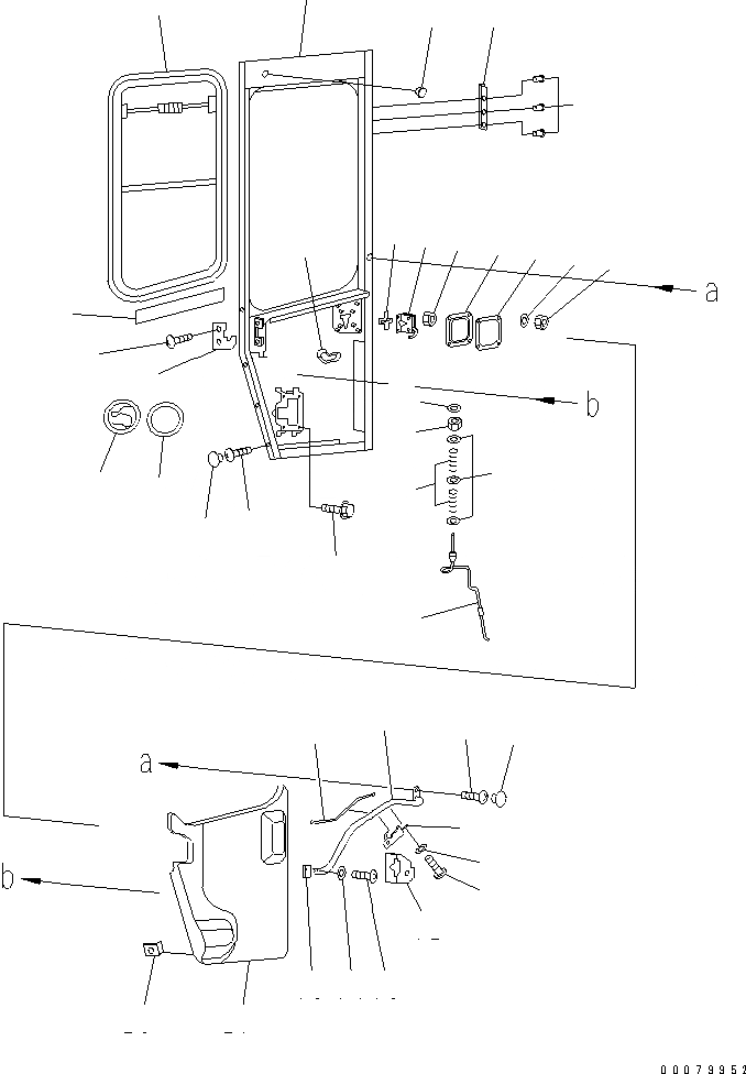Схема запчастей Komatsu WA380-5L - КАБИНА ROPS (FRITZMEIER) (ПРАВ. ДВЕРЬ РАМА И БЛОКИР.)(№A9-) КАБИНА ОПЕРАТОРА И СИСТЕМА УПРАВЛЕНИЯ