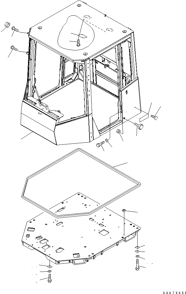 Схема запчастей Komatsu WA380-5L - КАБИНА ROPS (FRITZMEIER) (УПЛОТНЕНИЕ И ТАБЛИЧКИS)(№A9-) КАБИНА ОПЕРАТОРА И СИСТЕМА УПРАВЛЕНИЯ