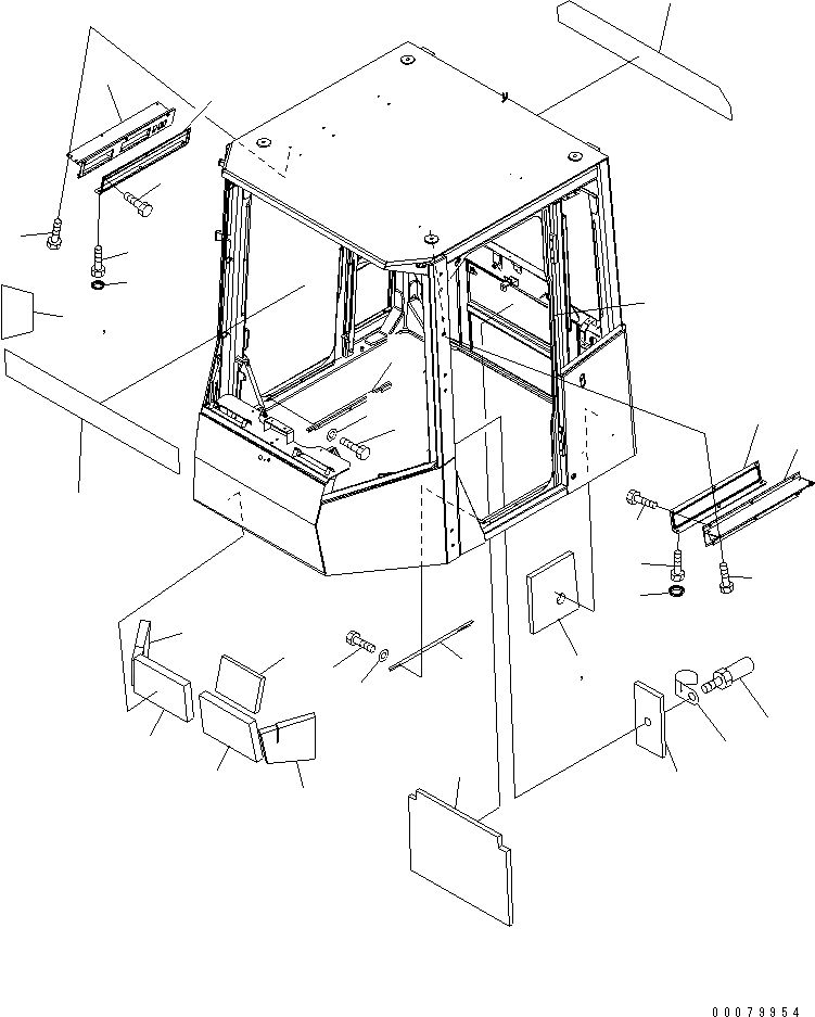 Схема запчастей Komatsu WA380-5L - КАБИНА ROPS (FRITZMEIER) (INSULATION И ИНТЕРЬЕР ПАНЕЛЬS)(№A9-) КАБИНА ОПЕРАТОРА И СИСТЕМА УПРАВЛЕНИЯ