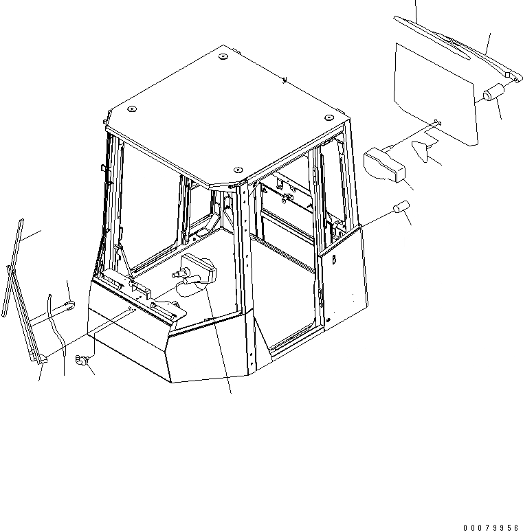 Схема запчастей Komatsu WA380-5L - КАБИНА ROPS (FRITZMEIER) (ОКНА ДВОРНИКИS И МОТОРS)(№A9-) КАБИНА ОПЕРАТОРА И СИСТЕМА УПРАВЛЕНИЯ