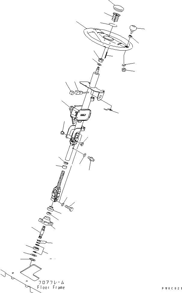 Схема запчастей Komatsu WA380-5L - РУЛЕВОЕ КОЛЕСО И РУЛЕВ. КОЛОНКА(ORBITROL РУЛЕВ. УПРАВЛЕНИЕ) КАБИНА ОПЕРАТОРА И СИСТЕМА УПРАВЛЕНИЯ