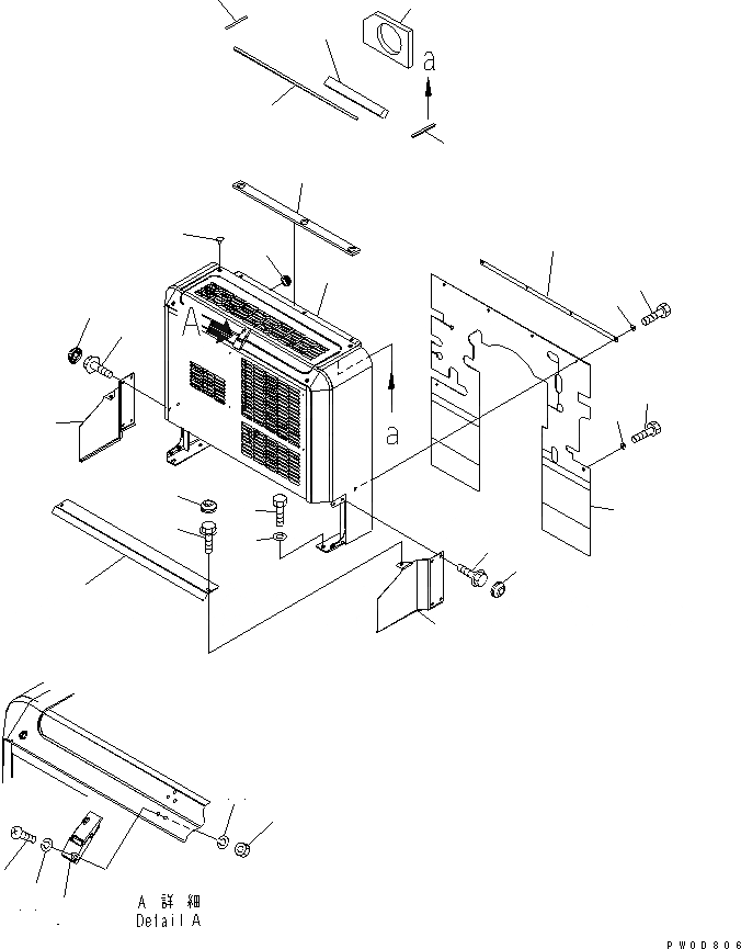 Схема запчастей Komatsu WA380-5L - BULKHEAD ЧАСТИ КОРПУСА