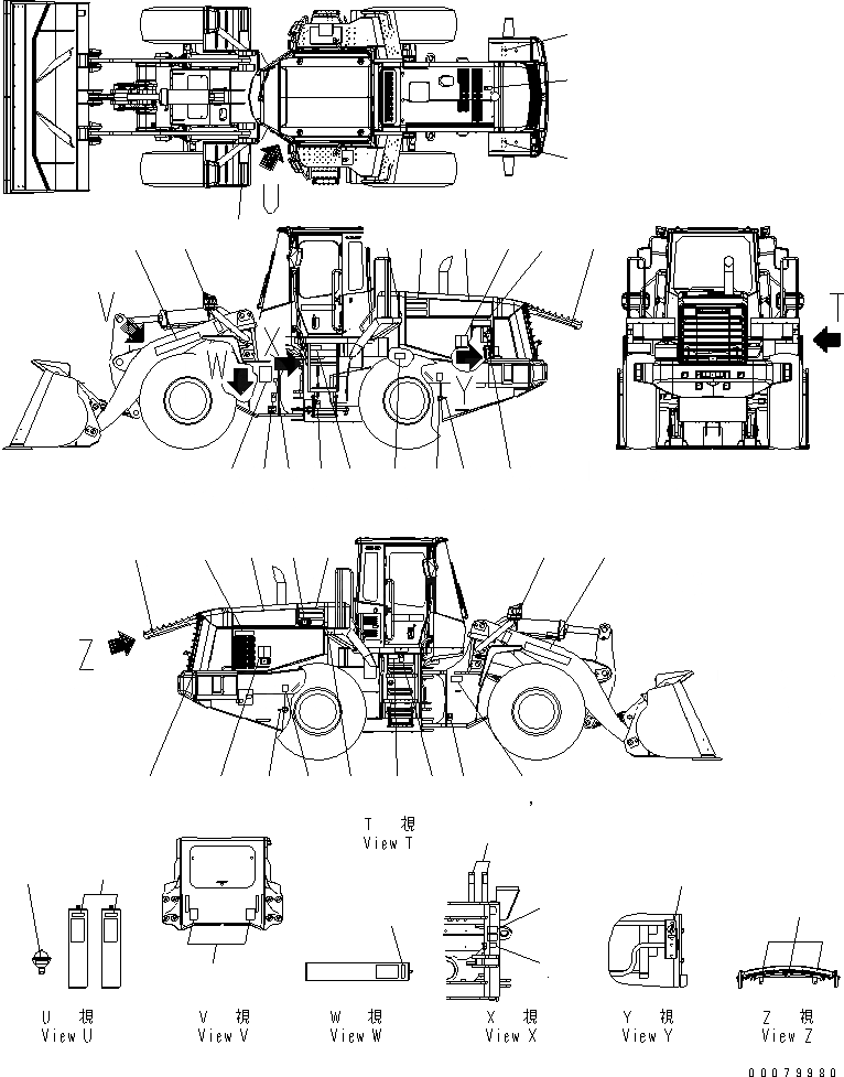 Схема запчастей Komatsu WA380-5L - MARKS И ТАБЛИЧКИS (АНГЛ.) МАРКИРОВКА