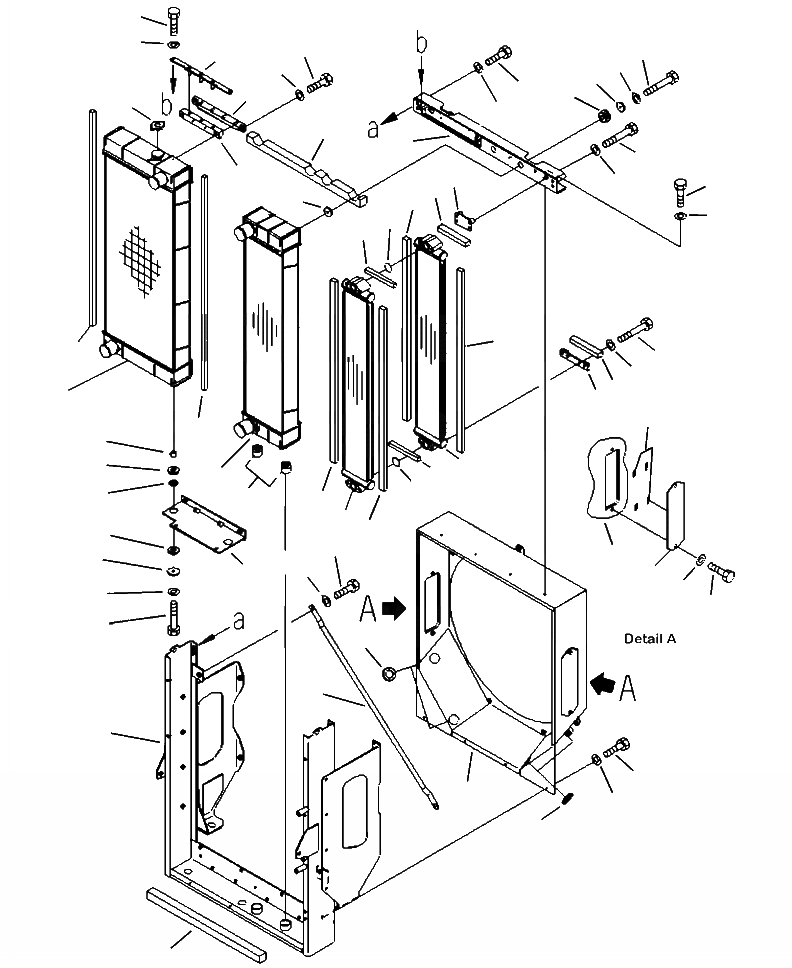Схема запчастей Komatsu WA380-6 - C-A РАДИАТОР СИСТЕМА ОХЛАЖДЕНИЯ
