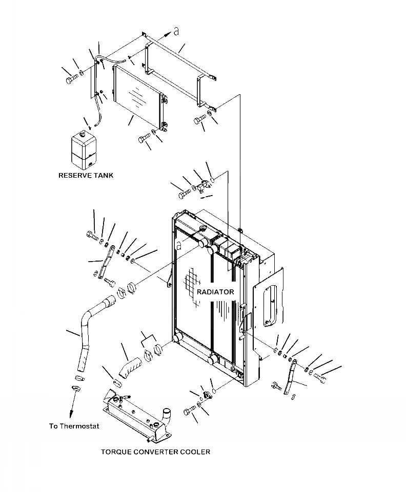 Схема запчастей Komatsu WA380-6 - C-A СИСТЕМА ТРУБ РАДИАТОРА И КОНДЕНСАТОР СИСТЕМА ОХЛАЖДЕНИЯ