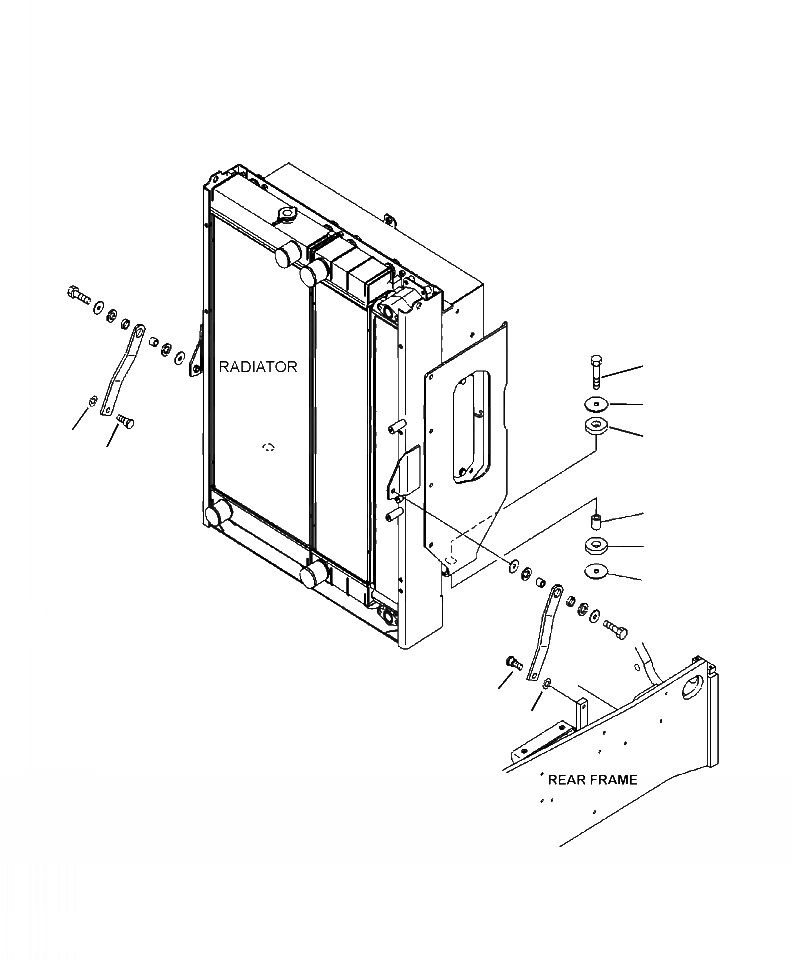 Схема запчастей Komatsu WA380-6 - C-8A РАДИАТОР КРЕПЛЕНИЕ СИСТЕМА ОХЛАЖДЕНИЯ
