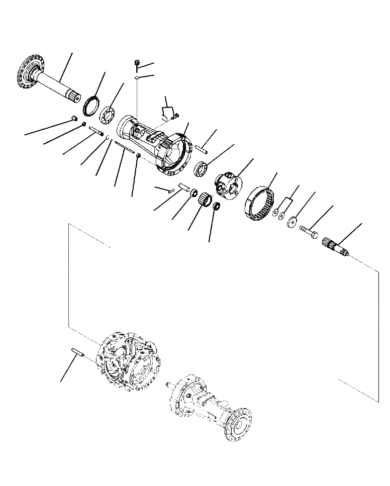 Схема запчастей Komatsu WA380-6 - F-A ЗАДН. МОСТ ПРАВ. КОНЕЧНАЯ ПЕРЕДАЧА СИЛОВАЯ ПЕРЕДАЧА И КОНЕЧНАЯ ПЕРЕДАЧА