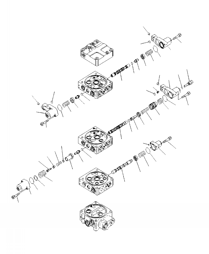 Схема запчастей Komatsu WA380-6 - H-A ОСНОВН. КЛАПАН SPRINGS (2-Х СЕКЦИОНН. КЛАПАН) ГИДРАВЛИКА