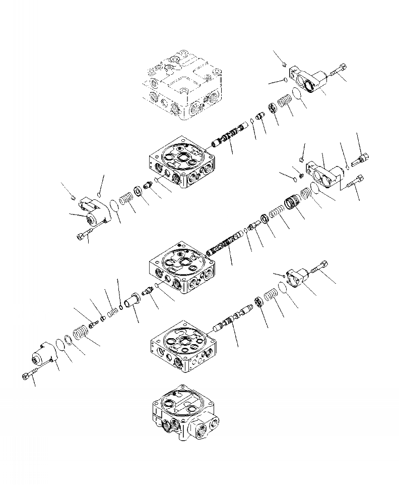 Схема запчастей Komatsu WA380-6 - H-A ОСНОВН. КЛАПАН SPRINGS (3-Х СЕКЦИОНН. КЛАПАН) ГИДРАВЛИКА