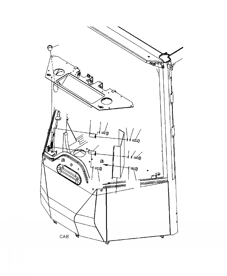 Схема запчастей Komatsu WA380-6 - K7-A ИНТЕРЬЕР КАБИНА ПАНЕЛЬ КРЕПЛЕНИЕ OPERATORXD S ОБСТАНОВКА И СИСТЕМА УПРАВЛЕНИЯ