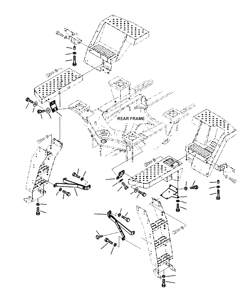 Схема запчастей Komatsu WA380-6 - M-A ЛЕСТНИЦА СУППОРТ КРЕПЛЕНИЕ И COVER ЧАСТИ КОРПУСА