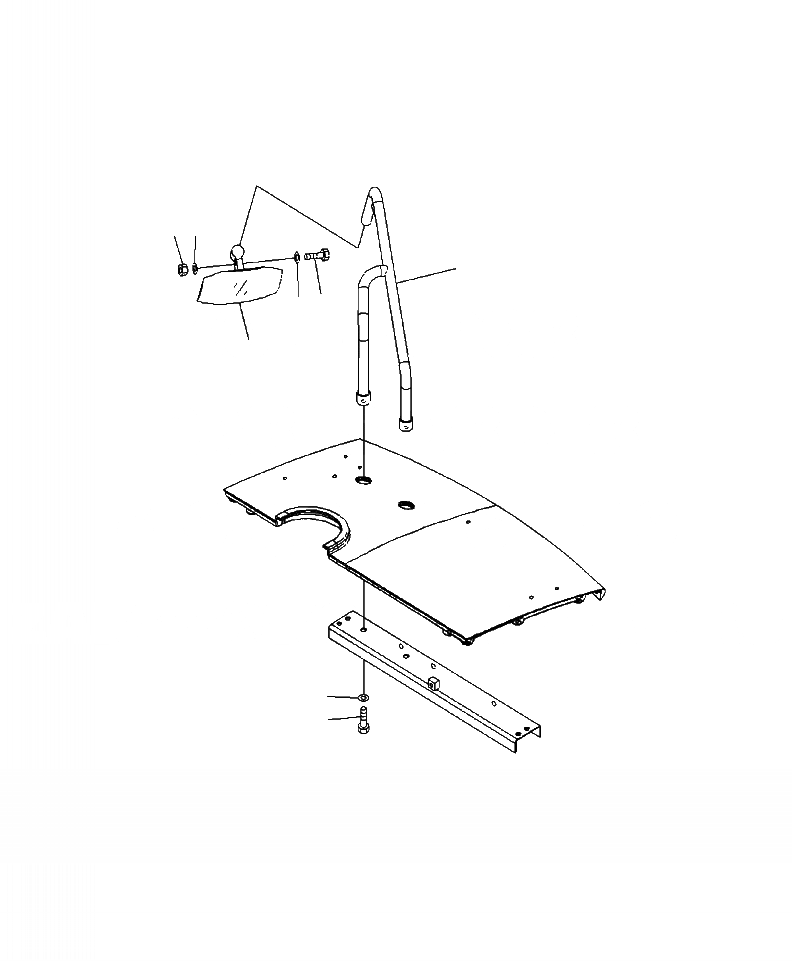 Схема запчастей Komatsu WA380-6 - M-A КРЕПЛЕНИЕ КАПОТАED MIRROR ЧАСТИ КОРПУСА