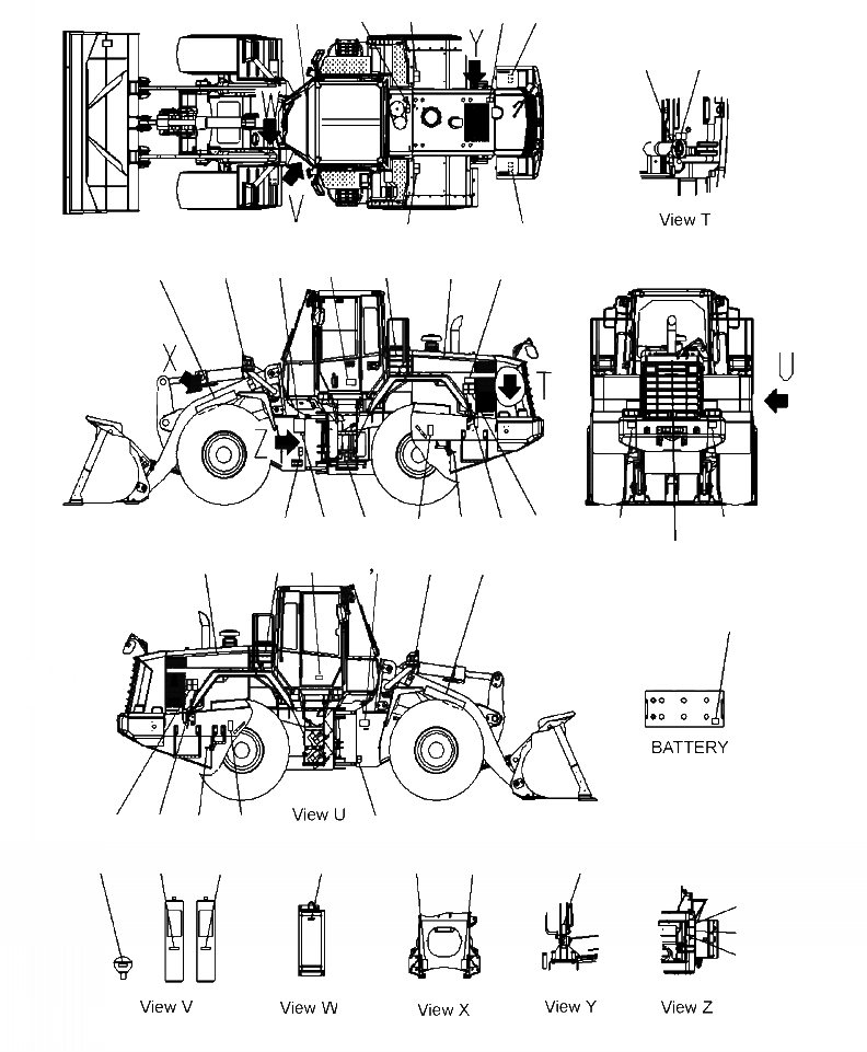 Схема запчастей Komatsu WA380-6 - U-A МАРКИРОВКА (/) МАРКИРОВКА