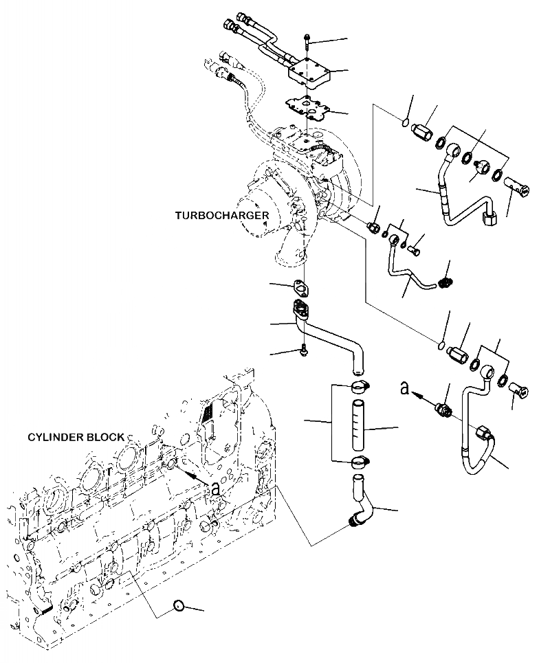Схема запчастей Komatsu WA380-7 - A-AA МАСЛОПРОВОДЯЩИЕ ТРУБКИ ТУРБОНАГНЕТАТЕЛЯ ДВИГАТЕЛЬ