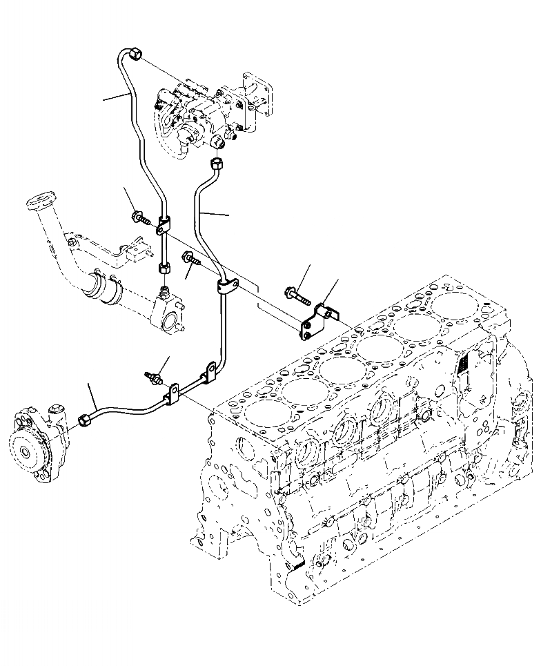 Схема запчастей Komatsu WA380-7 - A-AA ВЫПУСКН. GAS RECIRCULATION (EGR)/VGT НАСОС ПОДАЮЩ. НАСОС ТРУБЫ ДВИГАТЕЛЬ