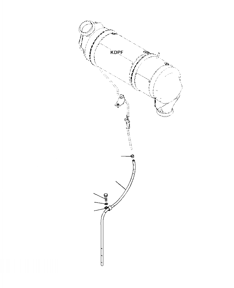 Схема запчастей Komatsu WA380-7 - A7-AA KOMATSU DIESEL ЧАСТЬICULATE ФИЛЬТР. (KDPF) ВЫПУСКН. ТРУБЫ ДВИГАТЕЛЬ