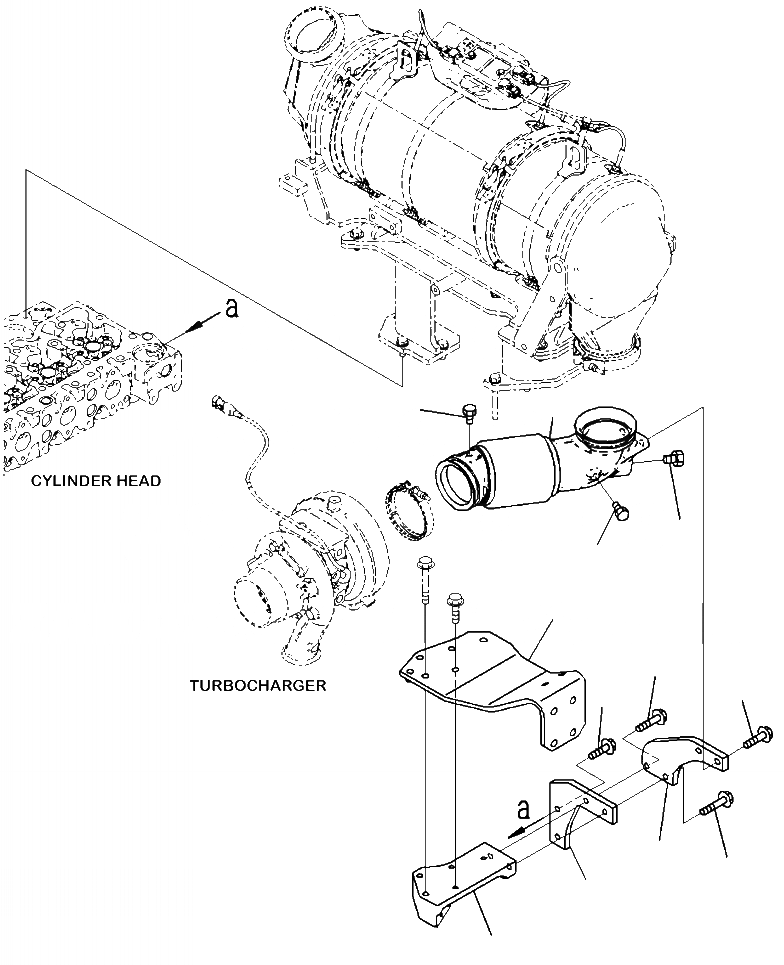Схема запчастей Komatsu WA380-7 - A8-AA KOMATSU DIESEL ЧАСТЬICULATE ФИЛЬТР. (KDPF) КРЕПЛЕНИЕ (/) ДВИГАТЕЛЬ