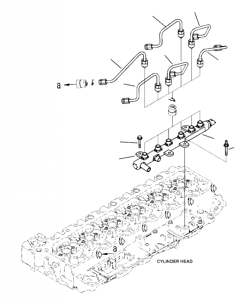 Схема запчастей Komatsu WA380-7 - A-AA COMMON RAIL ДВИГАТЕЛЬ