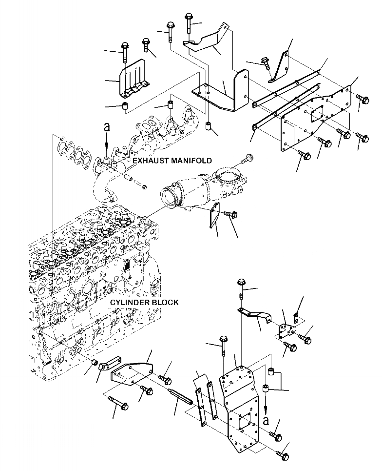 Схема запчастей Komatsu WA380-7 - A-AA БЛОК ЦИЛИНДРОВ ТЕРМОЗАЩИТАS ДВИГАТЕЛЬ