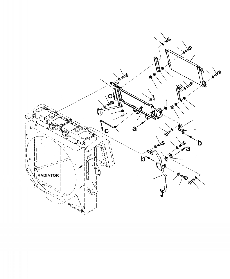 Схема запчастей Komatsu WA380-7 - C-A РАДИАТОР КОНДЕНСАТОР И КРЕПЛЕНИЕ СИСТЕМА ОХЛАЖДЕНИЯ