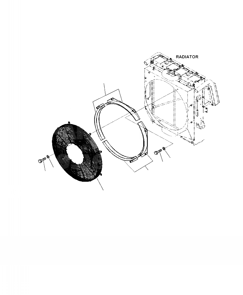 Схема запчастей Komatsu WA380-7 - C-A РЕШЕТКА ВЕНТИЛЯТОРА РАДИАТОРА СИСТЕМА ОХЛАЖДЕНИЯ