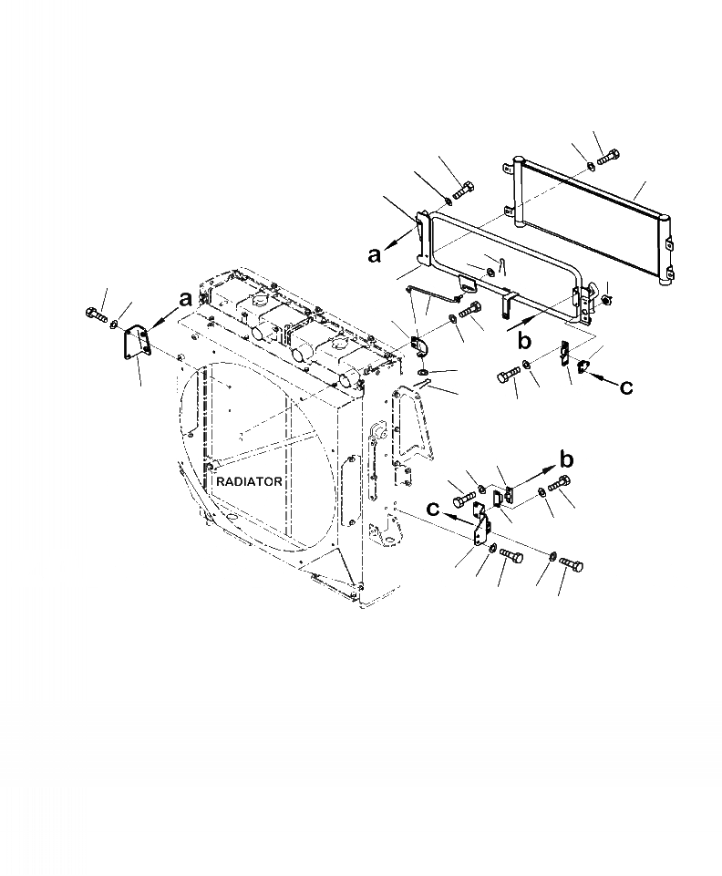 Схема запчастей Komatsu WA380-7 - C-9A РАДИАТОР МАСЛООХЛАДИТЕЛЬ И КРЕПЛЕНИЕ СИСТЕМА ОХЛАЖДЕНИЯ
