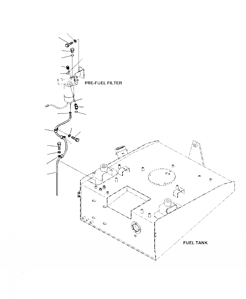 Схема запчастей Komatsu WA380-7 - D-A ТОПЛИВН. БАК. PRE-ФИЛЬТР. КРЕПЛЕНИЕ ТОПЛИВН. БАК. AND КОМПОНЕНТЫ