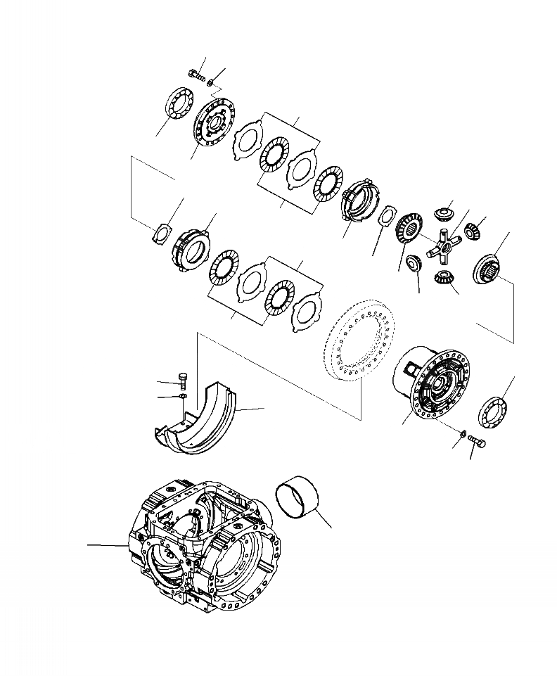 Схема запчастей Komatsu WA380-7 - F-A ЗАДН. МОСТ САМОБЛОКИР. (LSD) ДИФФЕРЕНЦ. (/) СИЛОВАЯ ПЕРЕДАЧА И КОНЕЧНАЯ ПЕРЕДАЧА