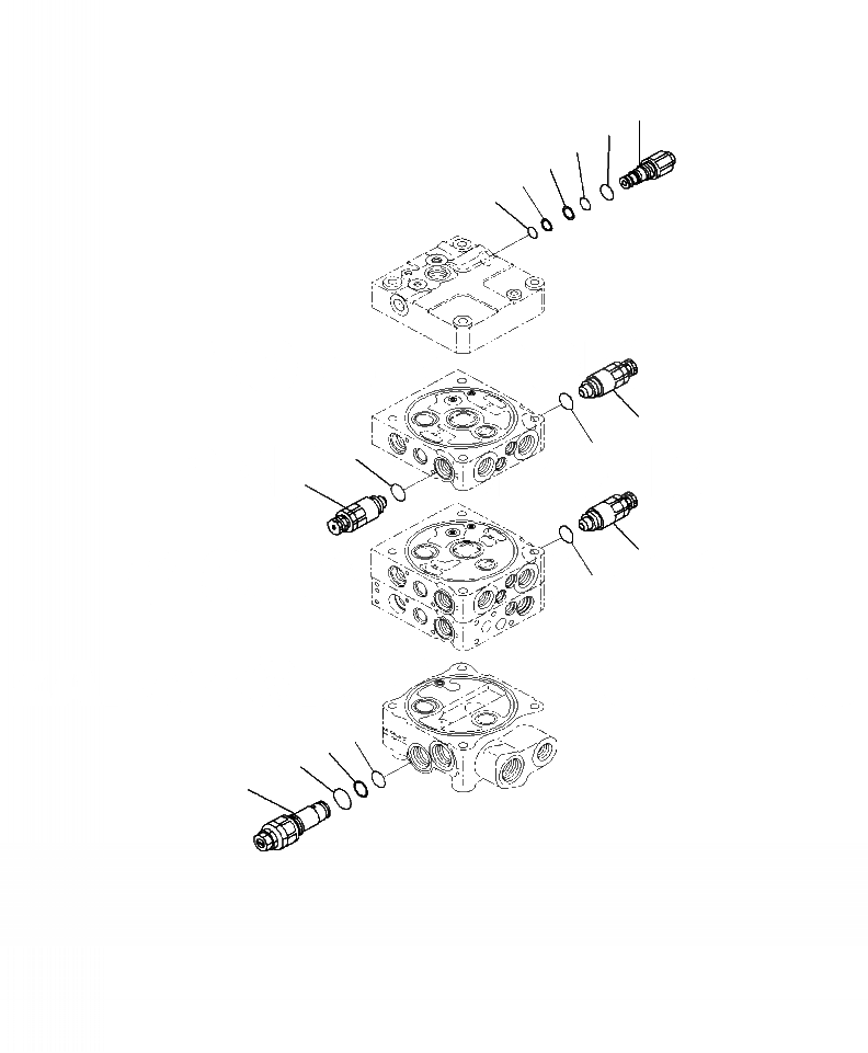 Схема запчастей Komatsu WA380-7 - H-A ОСНОВН. УПРАВЛЯЮЩ. КЛАПАН 2-Х СЕКЦИОНН. КЛАПАН (/8) ГИДРАВЛИКА