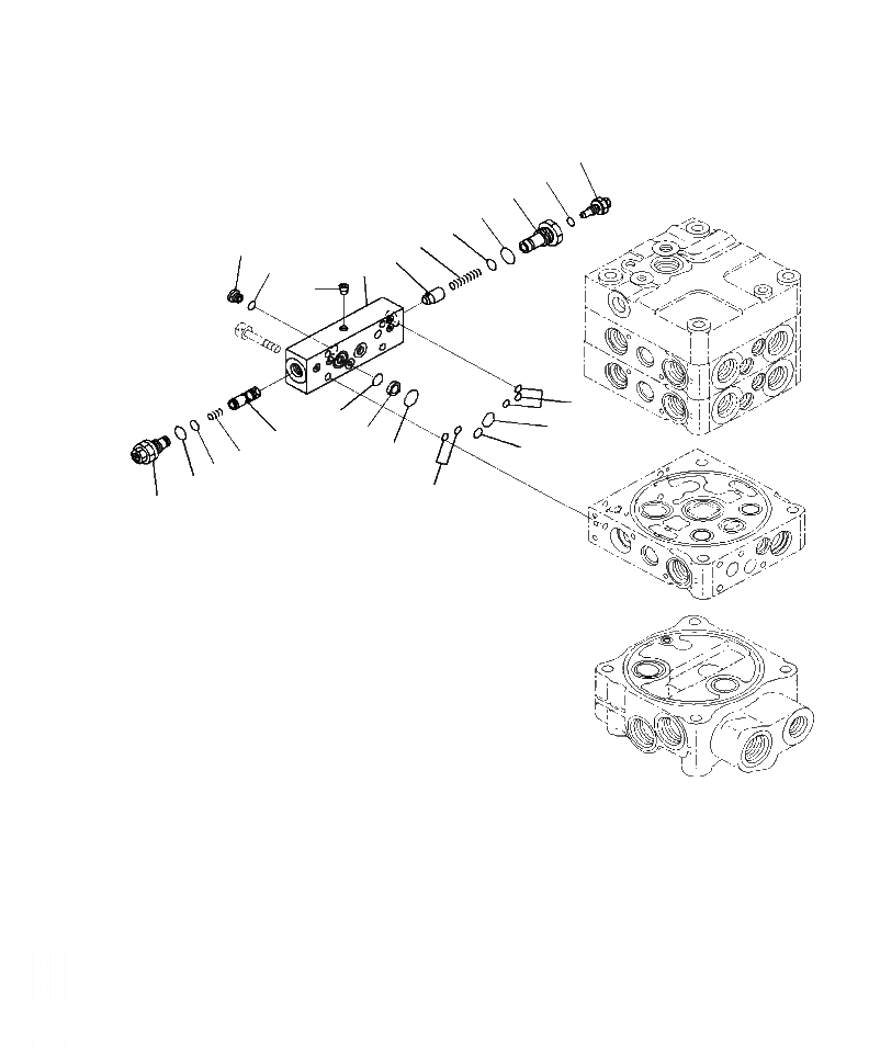 Схема запчастей Komatsu WA380-7 - H-8A ОСНОВН. УПРАВЛЯЮЩ. КЛАПАН 2-Х СЕКЦИОНН. КЛАПАН (8/8) ГИДРАВЛИКА