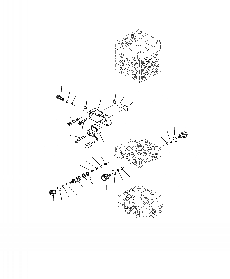 Схема запчастей Komatsu WA380-7 - H-9A ОСНОВН. УПРАВЛЯЮЩ. КЛАПАН 3-Х СЕКЦИОНН. КЛАПАН (/) ГИДРАВЛИКА