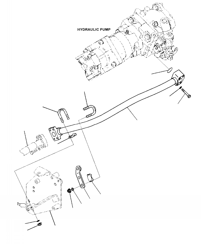 Схема запчастей Komatsu WA380-7 - H-A ГИДРОЛИНИЯ НАСОС ПОДАЮЩ. ТРУБЫ ГИДРАВЛИКА