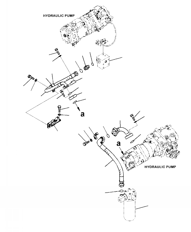 Схема запчастей Komatsu WA380-7 - H-A ГИДРОЛИНИЯ НАСОС ПОДАЮЩ. ТРУБЫ - ТРАНСМИССИЯ ГИДРАВЛИКА