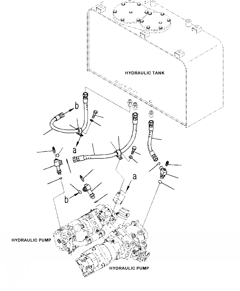 Схема запчастей Komatsu WA380-7 - H-A ГИДРОЛИНИЯ НАСОС ДРЕНАЖН. ТРУБЫ ГИДРАВЛИКА